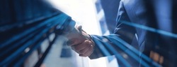 stock photo businessmen making handshake with partner greeting dealing merger and acquisition business 2249889569